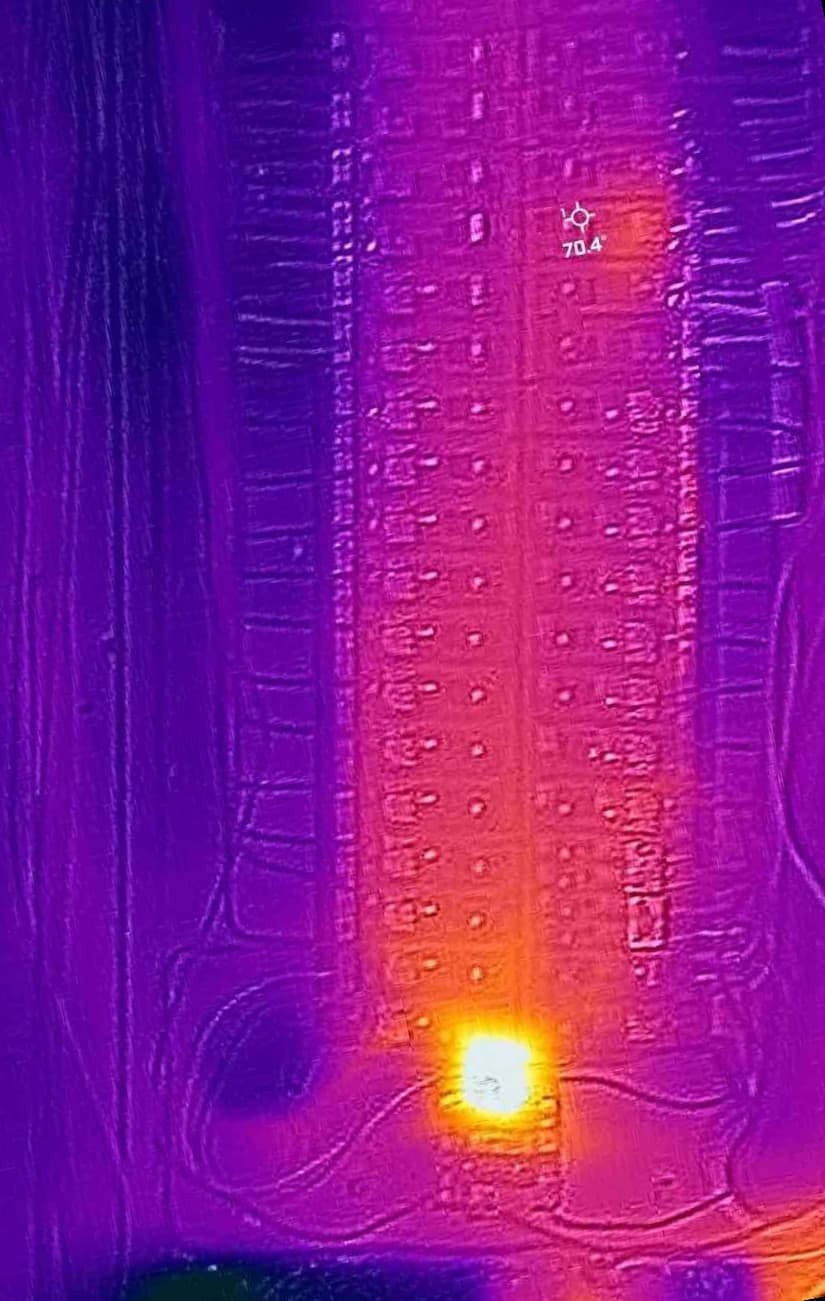 Thermal image showing hidden heat inside an electrical panel